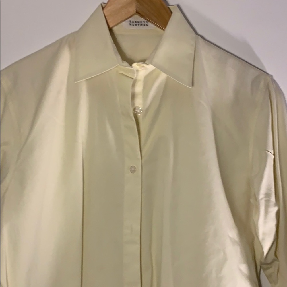 Pretty Barney’s women’s yellow button down shirt